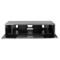 Clutton Medium LCD TV Stand In Grey With Chrome Base