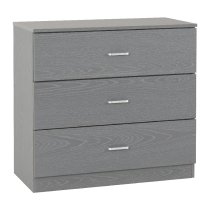 Earth Wooden Chest Of Drawers With 3 Drawers In Grey