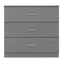 Earth Wooden Chest Of Drawers With 3 Drawers In Grey