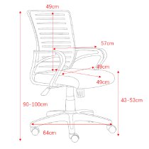 Leith Fabric Home And Office Chair With Arms In Black And Orange