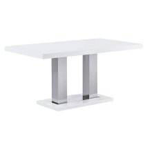 Candice High Gloss Dining Table In White