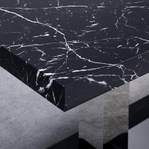 Candice High Gloss Dining Table In Milano Marble Effect