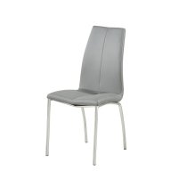 Candice White High Gloss Dining Table With 6 Opal Grey Chairs