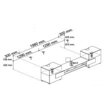 Nevaeh Wooden TV Stand In White And Black High Gloss