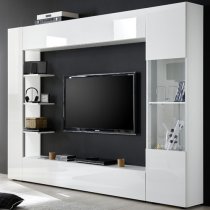 Halcyon Large Entertainment Unit In White High Gloss