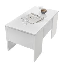 Taze Lift-Up Storage Coffee Table In White High Gloss