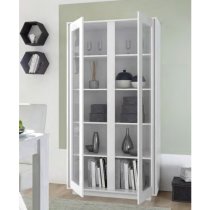 Iconic Wooden Display Cabinet In White High Gloss