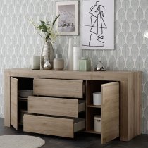 Carney Sideboard In Cadiz Oak With 2 Doors And 3 Drawers