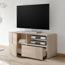 Aleta Small TV Stand In Sonoma Oak With 1 Door 1 Drawer