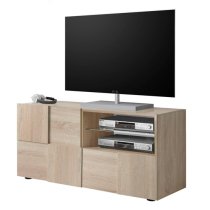 Aleta Small TV Stand In Sonoma Oak With 1 Door 1 Drawer