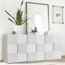 Aleta Wooden Sideboard In Eucalyptus Oak With 3 Doors