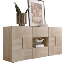 Aleta Wooden Sideboard In Sonoma Oak With 2 Doors 2 Drawers