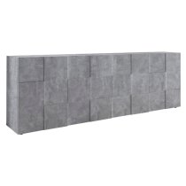 Aleta Wooden Sideboard In Concrete With 4 Doors