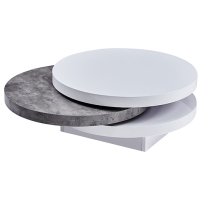 Triplo Round Rotating Coffee Table With Concrete Effect