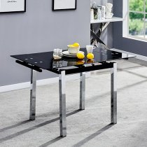 Paris Extending Grey Glass Dining Table 4 Ravenna Grey Chairs