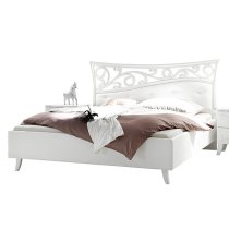 Lerso Faux Leather King Size Bed In White