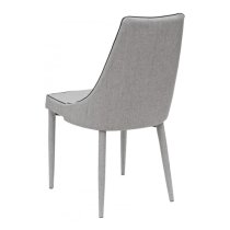 Divina Fabric Upholstered Dining Chair In Grey