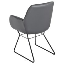 Titania Grey Two Tone Faux Leather Dining Chairs In Pair