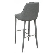 Divina Fabric Upholstered Bar Stool In Grey