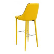 Divina Fabric Upholstered Bar Stool In Yellow