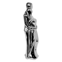 Ankaa Ceramic Wedding Couple Figurine In Silver