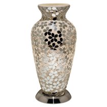 Izar Medium Mirrored Design Mosaic Glass Vase Table Lamp