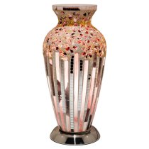 Izar Art Deco Flower Design Mosaic Glass Vase Table Lamp