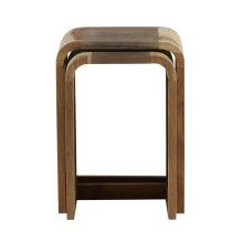 Reverso Wooden Nest Of 2 Tables In Two Tone Oak