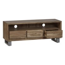 Catila Live Edge Wooden TV Stand In Oak With 3 Drawes