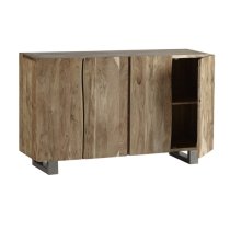 Catila Live Edge Wooden Sideboard In Oak With 4 Doors