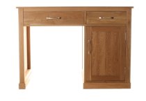 Fornatic Single Pedestal Wooden Computer Desk In Mobel Oak