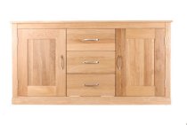 Fornatic Wooden Sideboard In Mobel Oak With 2 Doors 3 Drawers