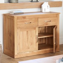 Fornatic Wooden Sideboard In Mobel Oak With 2 Doors 2 Drawers