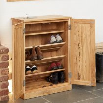 Fornatic Wooden Shoe Storage Cabinet In Mobel Oak