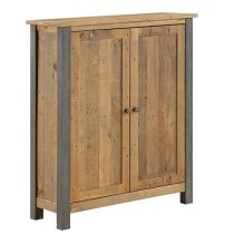 Nebura Small Wooden Shoe Storage Cabinet In Reclaimed Wood