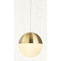 Ender Wall Hung 1 Pendant Light In Satin Brass With Opal Glass