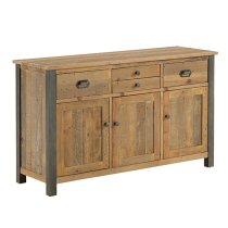 Nebura Sideboard In Reclaimed Wood With 3 Doors And 4 Drawers