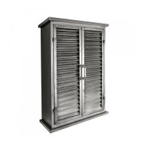 Leeds Metal Wall Storage Unit In Silver And Anthracite