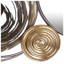 Banks Metal Wall Art In Silver And Gold With Mirror