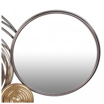 Banks Metal Wall Art In Silver And Gold With Mirror