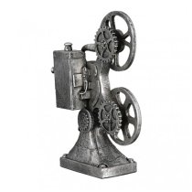 Steampunk Camera Poly Sculpture In Antique Silver