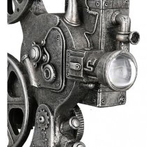 Steampunk Camera Poly Sculpture In Antique Silver