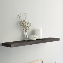 Shelvza Large Wooden Wall Shelf In Dark Concrete