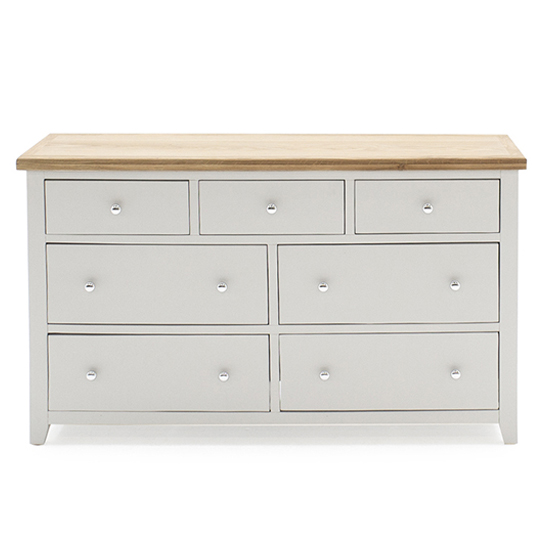 Freda Wooden Chest Of 7 Drawers In Grey And Oak