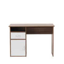 Cabrini Computer Work Station In Walnut And White With 1 Door