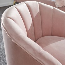 Pulford Velvet Upholstered Armchair In Blush Pink