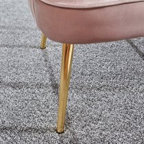 Pulford Velvet Upholstered Armchair In Blush Pink