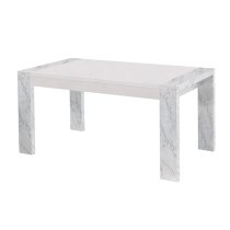 Attoria Large Wooden Dining Table In White Marble Effect