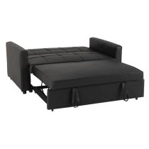 Annecy Faux Leather Sofa Bed In Black