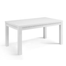 Regal Cromo Details White Gloss Dining Table With 4 Chairs